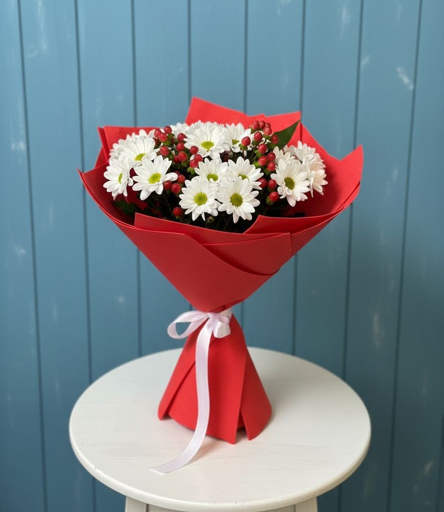 Букет цветов из: Хризантемы в Божонке