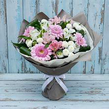 Букет цветов из:  Герберы, Альстромерии и Хризантемы в Божонке