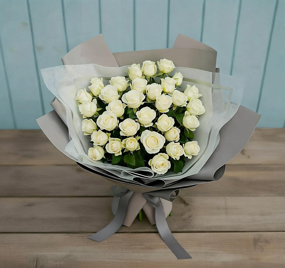 Букет Белоснежная нежность в Божонке