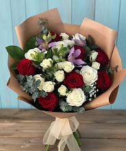 Букет цветов из:  Розы и Альстромерии в Божонке