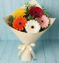 Букет цветов из:  Герберы в Божонке