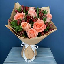 Букет цветов из:  Розы и Альстромерии в Божонке