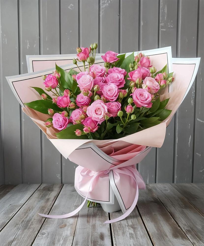 Букет Розовый кустик в Божонке