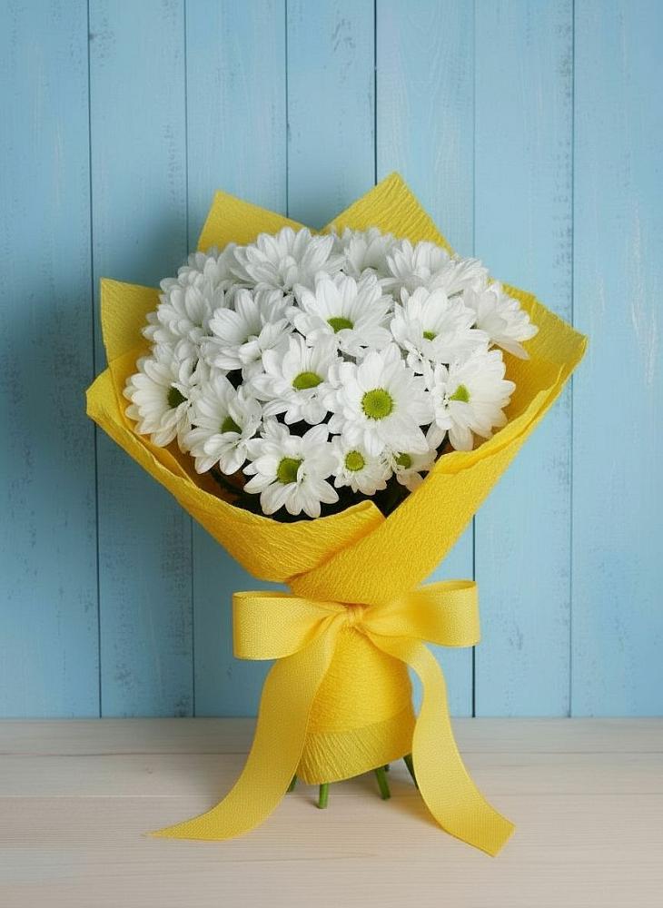 Букет цветов из: Хризантемы в Божонке