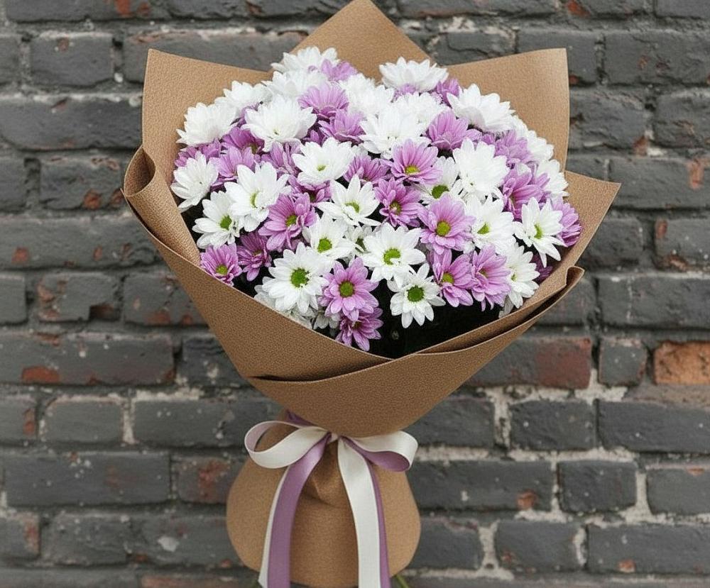 Букет цветов из: Хризантемы в Божонке