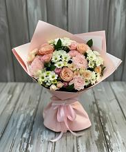 Букет цветов из:  Гвоздики, Розы и Хризантемы в Божонке