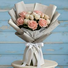 Букет цветов из:  Розы в Божонке