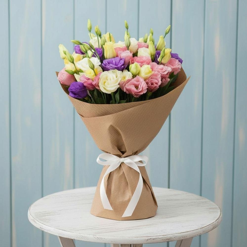 Букет цветов из: Лизиантусы в Божонке