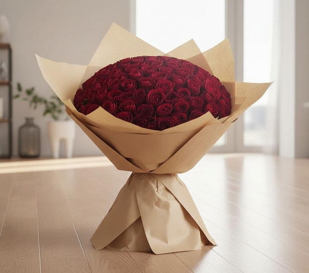Букет 101 Красная роза в Божонке