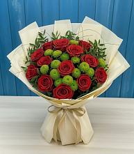 Букет цветов из:  Розы и Хризантемы в Божонке