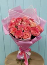 Букет 15 Розовых роз Равель в Божонке