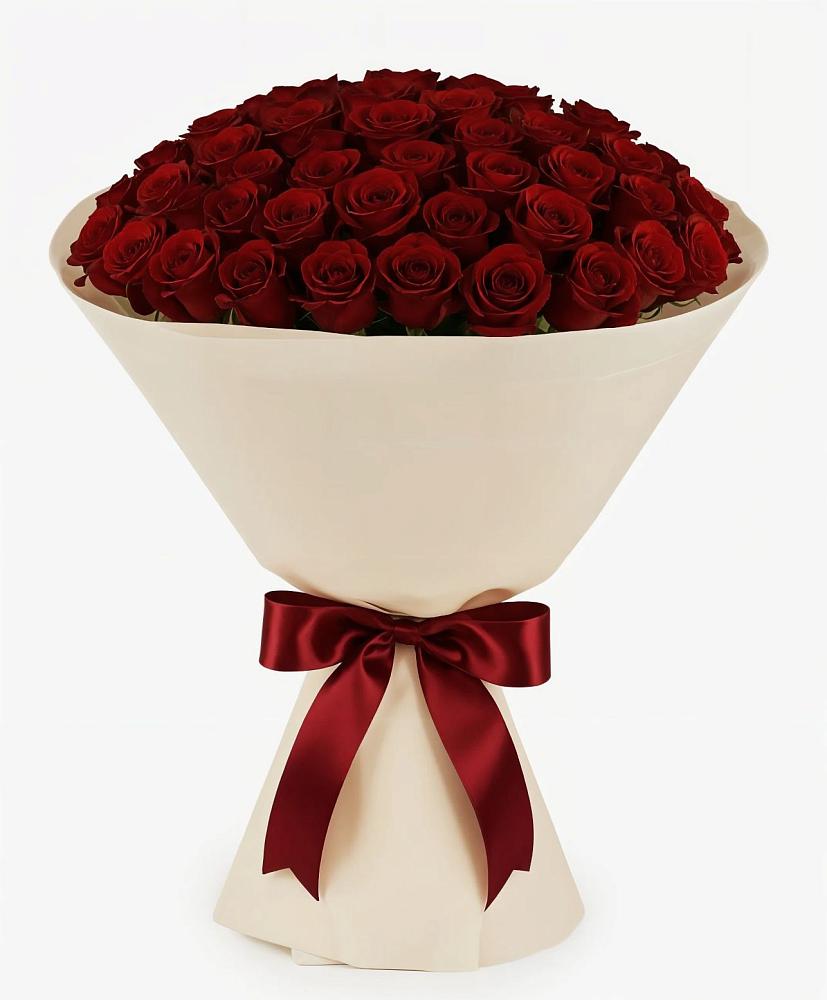 Букет 101 Бордовая роза Блэк Бакарра в Божонке