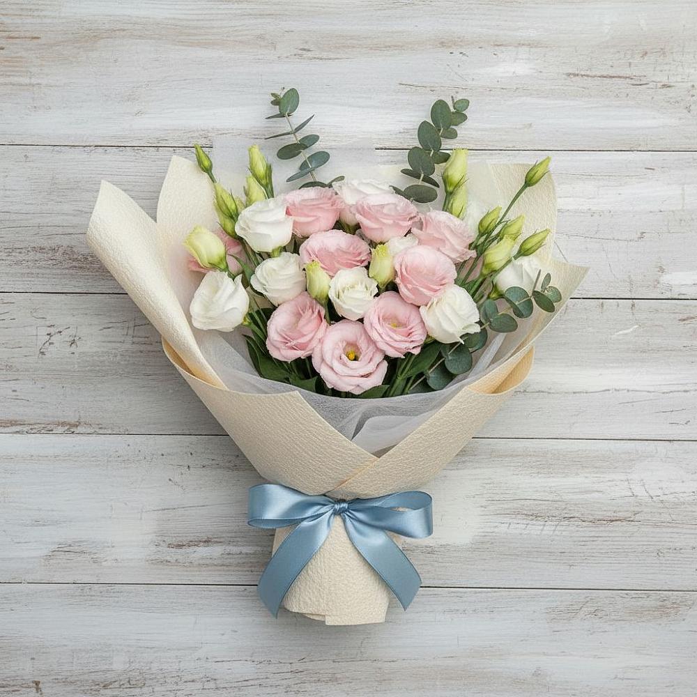 Букет цветов из: Лизиантусы в Божонке